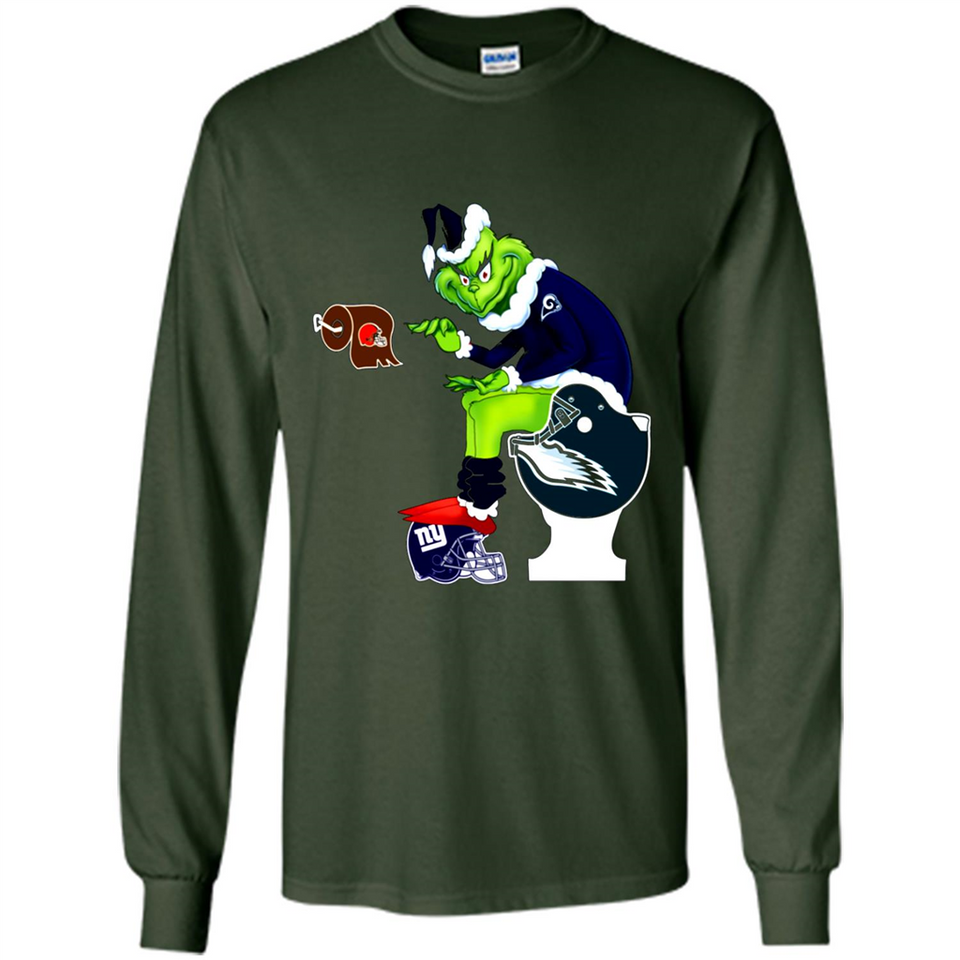 Los Angeles Rams Toilet Grinch Santa Claus Football Fan PINGPONG