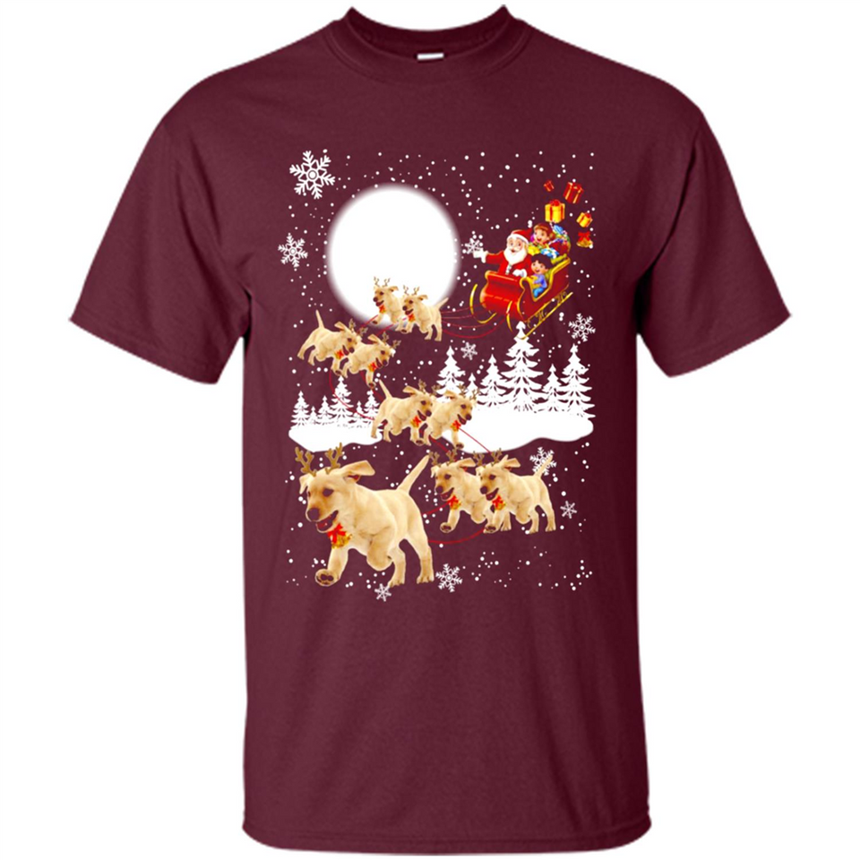 Christmas Santa Golden Retriever Sleigh For Labrador Retriever