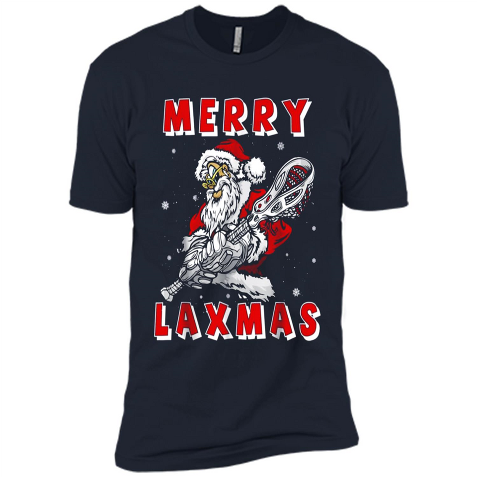 Lacrosse Merry Laxmas Santa - Premium Short Sleeve T-Shirt