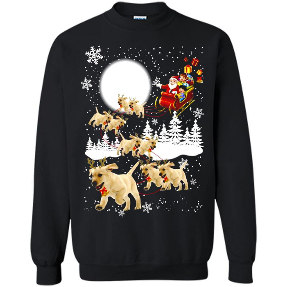 Christmas Santa Golden Retriever Sleigh For Labrador Retriever