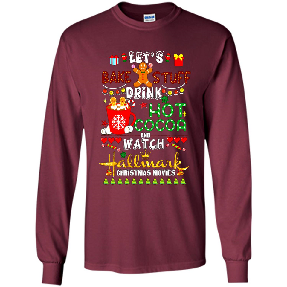 Let's Bake Stuff Drink Hot Cocoa Hallmark-Christmas Movies Sweatshirt PINGPONG