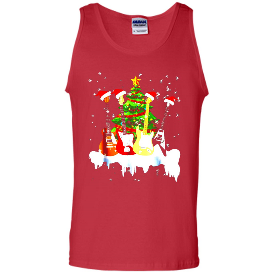 Santa Hat Electric Guitar Classical Guitar Christmas shirt Ladies' Boyfriend