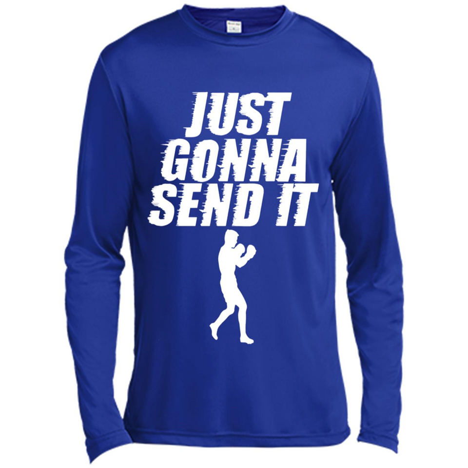 Just Gonna Send It Boxing Boxer Fighter Kick Fighting - Canvas Long Sleeve T-Shirt