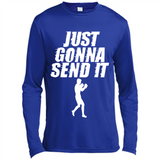 Just Gonna Send It Boxing Boxer Fighter Kick Fighting - Canvas Long Sleeve T-Shirt