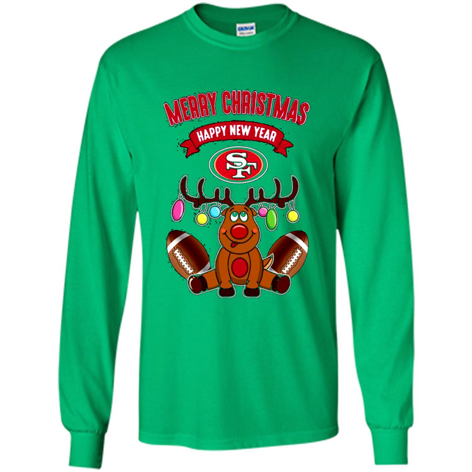 San Francisco 49ers NFL Reindeer Funny Merry Christmas And Happy New Year