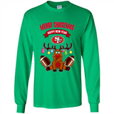 San Francisco 49ers NFL Reindeer Funny Merry Christmas And Happy New Year
