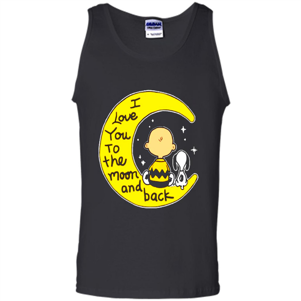 I LOVE YOU TO THE MOON AND BLACK CHARLIE BROWN AND SNOOPY