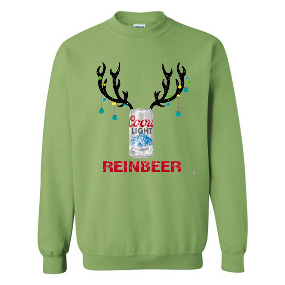 Coors Light Reinbeer Funny Beer Reindeer Christmas Sweatshirt - Sweatshirt