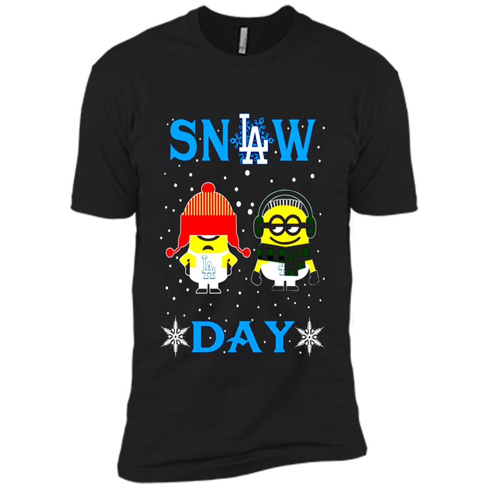 Snow Day Shirt For Los Angeles Dodgers Vs Minion Fans pingpong