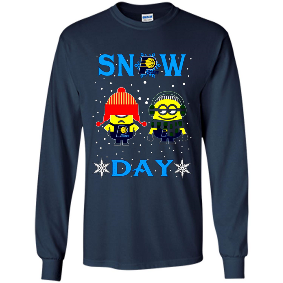 Snow Day Shirt For Indiana Pacers Vs Minion Fans pingpong