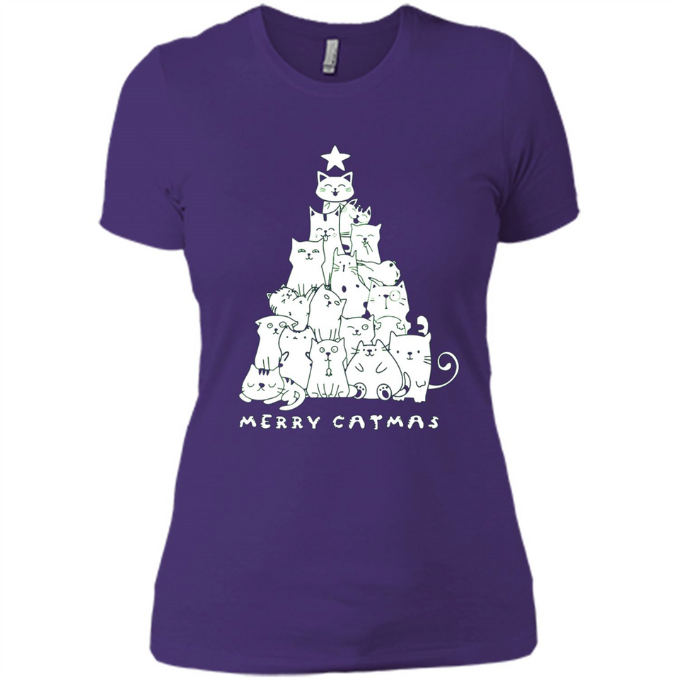 Merry Catmas - Merry Christmas Cat Lover Mug PINGPONG - Ladies' Boyfriend T-Shirt