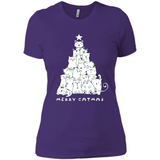 Merry Catmas - Merry Christmas Cat Lover Mug PINGPONG - Ladies' Boyfriend T-Shirt