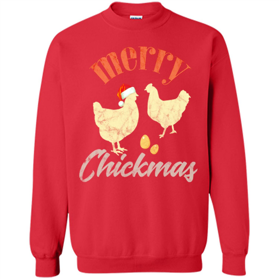 Christmas Chicken Vintage Shirt Funny Santa Hen Farmer Lover - Sweatshirt