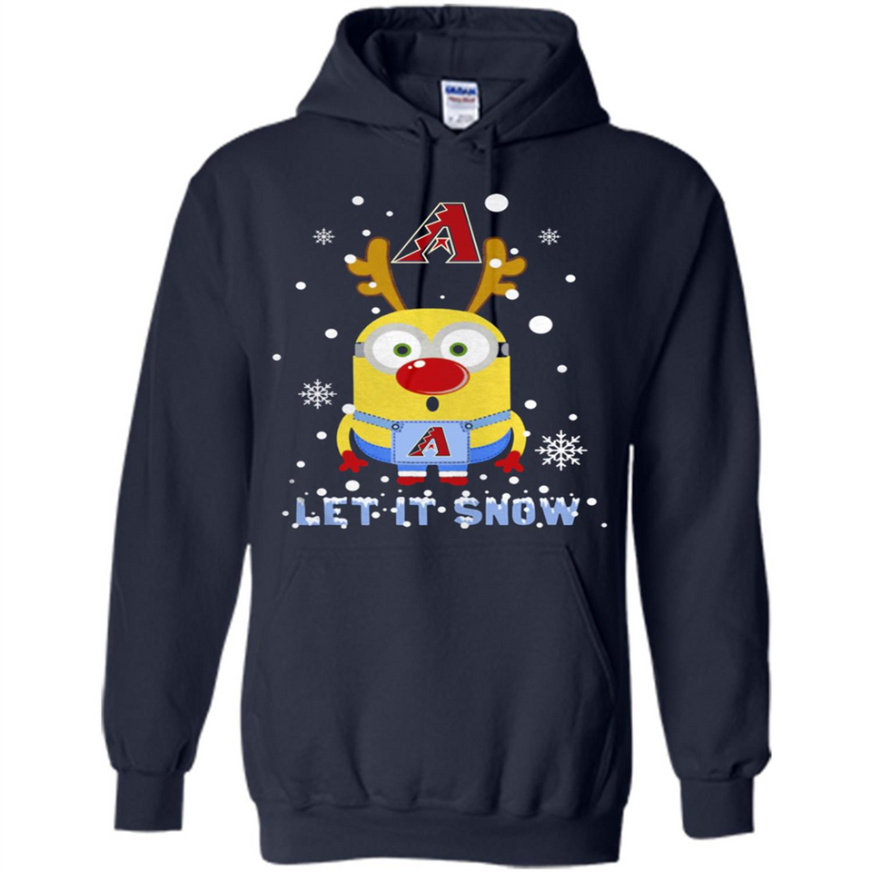 Minion Arizona Diamondbacks Ugly Christmas Sweater Let it Snow - Hoodie
