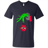 GRINCH HAND HOLDING BALTIMORE RAVENS GLITTER CHRISTMAS PINGPONG