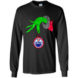 GRINCH HAND HOLDING EDMONTON OILERS GLITTER CHRISTMAS PINGPONG
