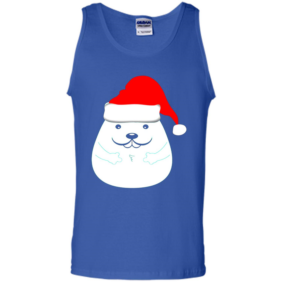 Funny Hamster Christmas t-shirt Santa Hat - Tank Top