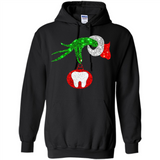 Christmas Nurse Grinch hand holding clinic dental ornament - Hoodie