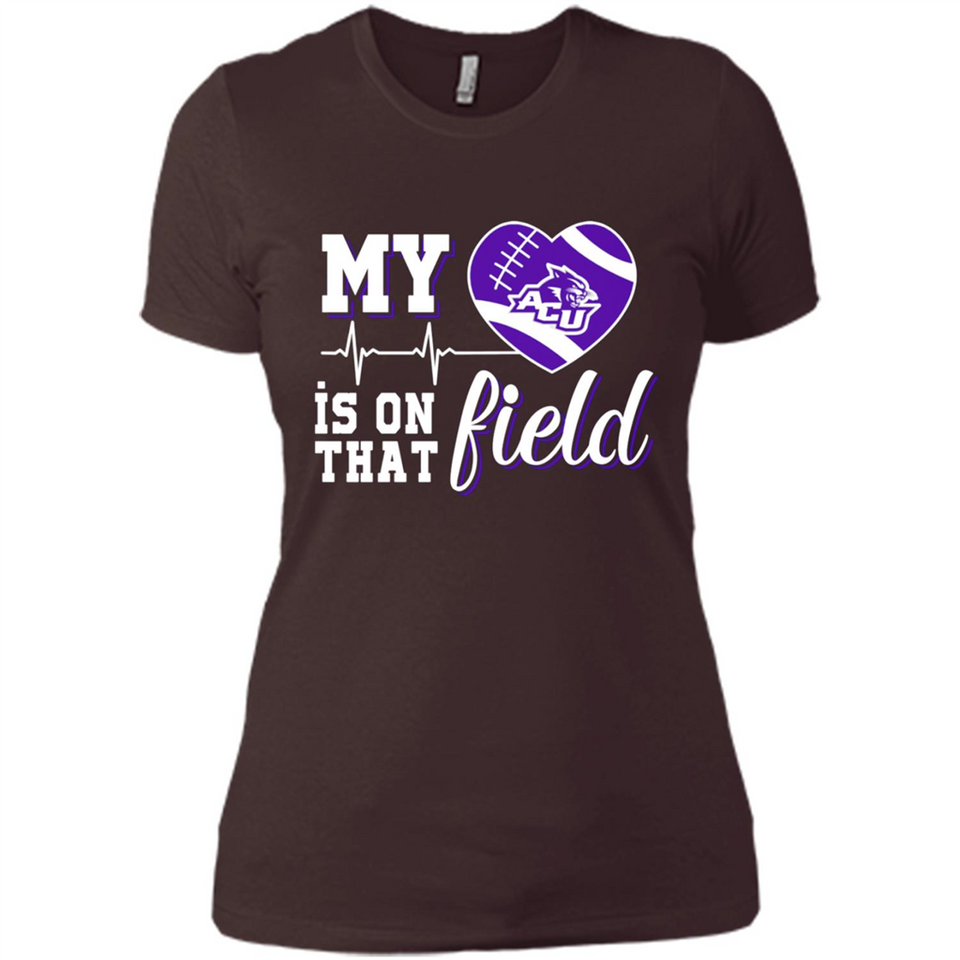 Abilene Christian Wildcats Football My Heart is on that Field - Ladies' Boyfriend T-Shirt