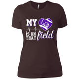 Abilene Christian Wildcats Football My Heart is on that Field - Ladies' Boyfriend T-Shirt