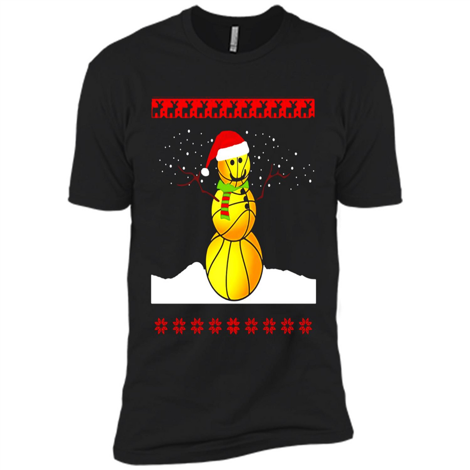 Basketball Santa Funny Christmas - Premium Short Sleeve T-Shirt