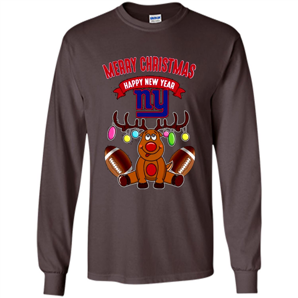 New York Giants NFL Reindeer Funny Merry Christmas And Happy New Year