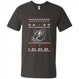 Christmas Ugly Sweater Fishing Ugly Christmas Sweater - Men's V-Neck
