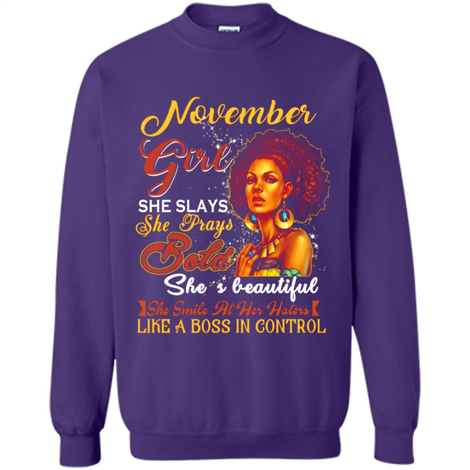 November Girl She Slays She Prays Beautiful Birthday PINGPONG