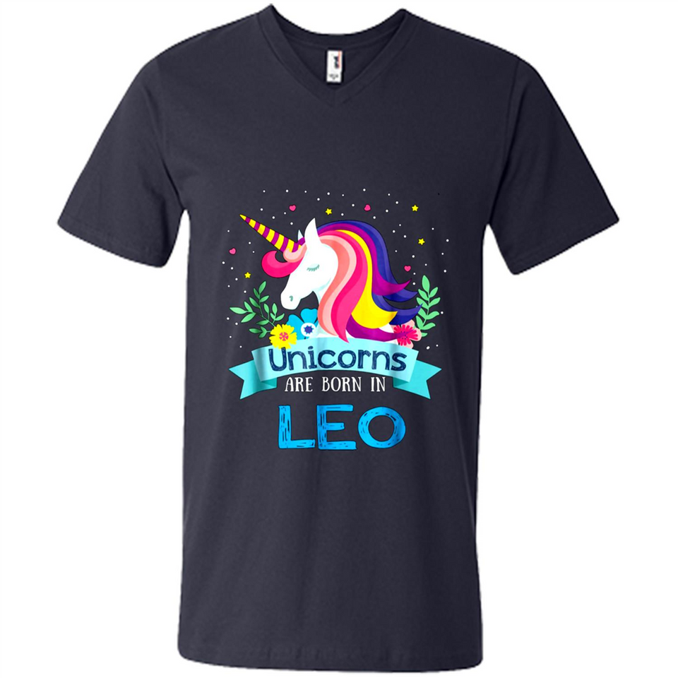 Unicorns are born in Leo Birthday Rainbow Gift Ladies Custom