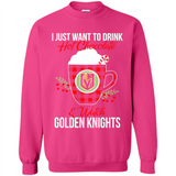 I Just Want To Drink Hot Chocolate & Watch Vegas Golden Knights Ugly Christmas Sweater PINGPONG