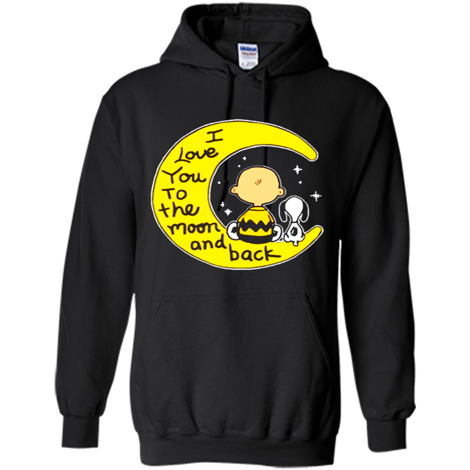 I LOVE YOU TO THE MOON AND BLACK CHARLIE BROWN AND SNOOPY