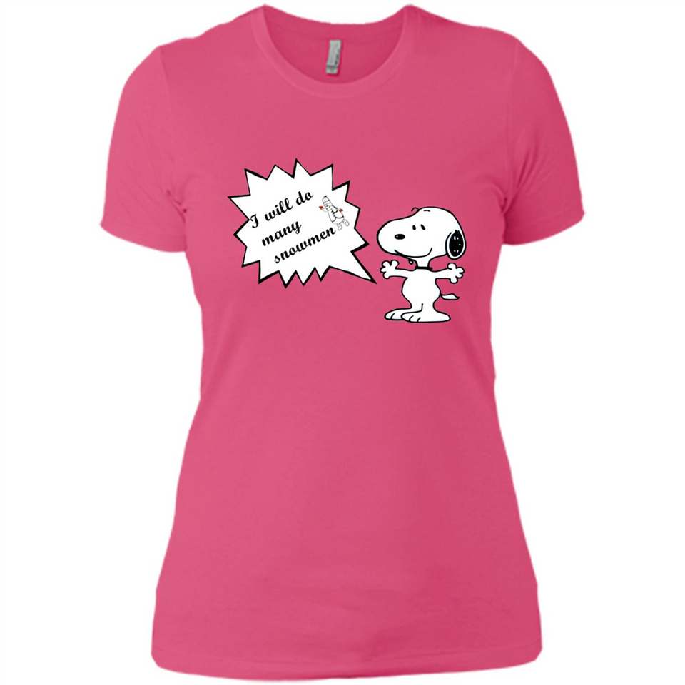 Snoopy I Will Do Many Snowman Christmas