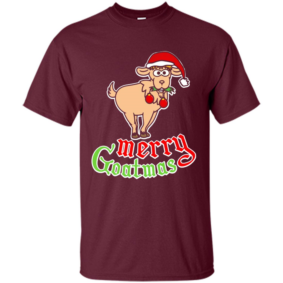 Christmas Merry Goatmas Goat Shirt Santa Hat - Shirt