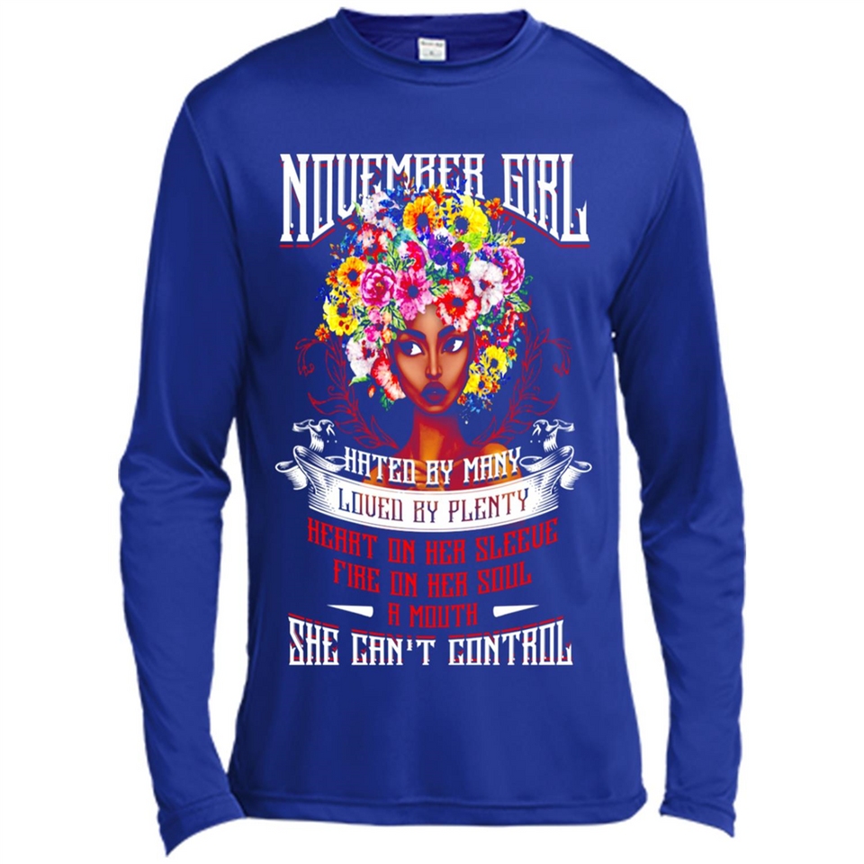 November Girl Flower - Canvas Long Sleeve T-Shirt