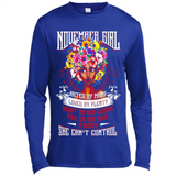 November Girl Flower - Canvas Long Sleeve T-Shirt