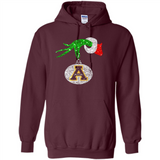 Funny Appalachian State Mountaineers Glitter Grinch Monogram Ornament Christmá - Hoodie
