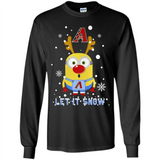 Minion Arizona Diamondbacks Ugly Christmas Sweater Let it Snow - Long Sleeve T-Shirt