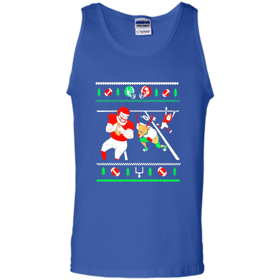Santa vs Deer Football Ugly Christmas PINGPONG