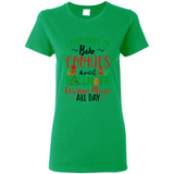 I just Want to bake Cookies and watch Hallmark Christmas movies White T-Shirt - Ladies Short-Sleeve