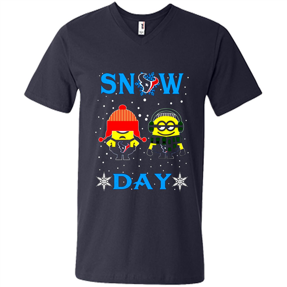 Snow Day Shirt For Houston Texans Vs Minion Fans pingpong