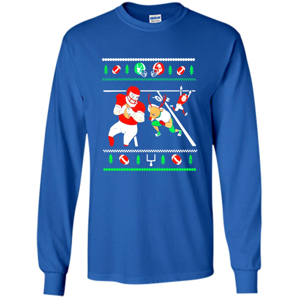 Santa vs Deer Football Ugly Christmas PINGPONG
