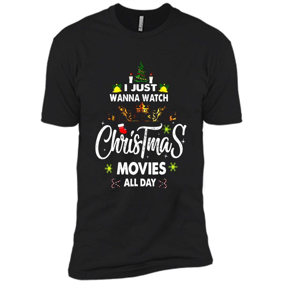 Funny Christmas Movie Shirt, Christmas Movies - Premium Short Sleeve T-Shirt