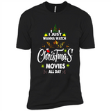 Funny Christmas Movie Shirt, Christmas Movies - Premium Short Sleeve T-Shirt