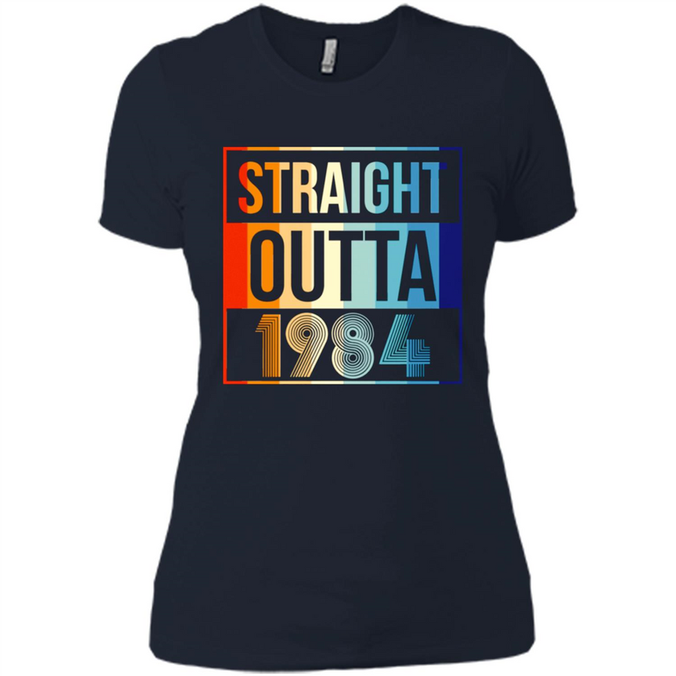 Retro Straight Outta 1984 34 Years Old - Ladies' Boyfriend T-Shirt