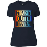 Retro Straight Outta 1984 34 Years Old - Ladies' Boyfriend T-Shirt