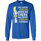 Shirt For Dr Seuss Cat And Pittsburgh Steelers Fans - Long Sleeve T-Shirt