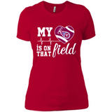 Tennessee Titans Football My Heart is on that Field - Ladies' Boyfriend T-Shirt