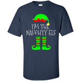 Matching Family Christmas Shirt Funny I'm The Naughty Elf Black mugs PINGPONG - Shirt