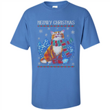 Christmas Ugly Sweater Cat With Christmas Meowy Chritstmas - Shirt