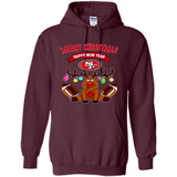 San Francisco 49ers NFL Reindeer Funny Merry Christmas And Happy New Year